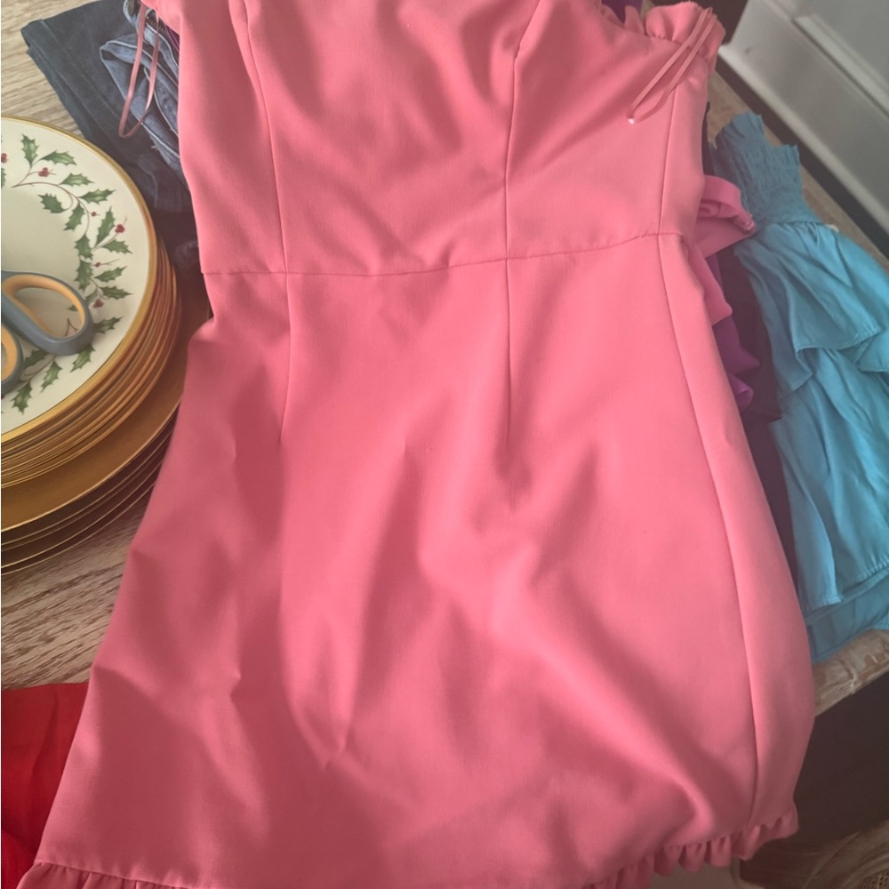 French Connection Ruffled Pink Dress
